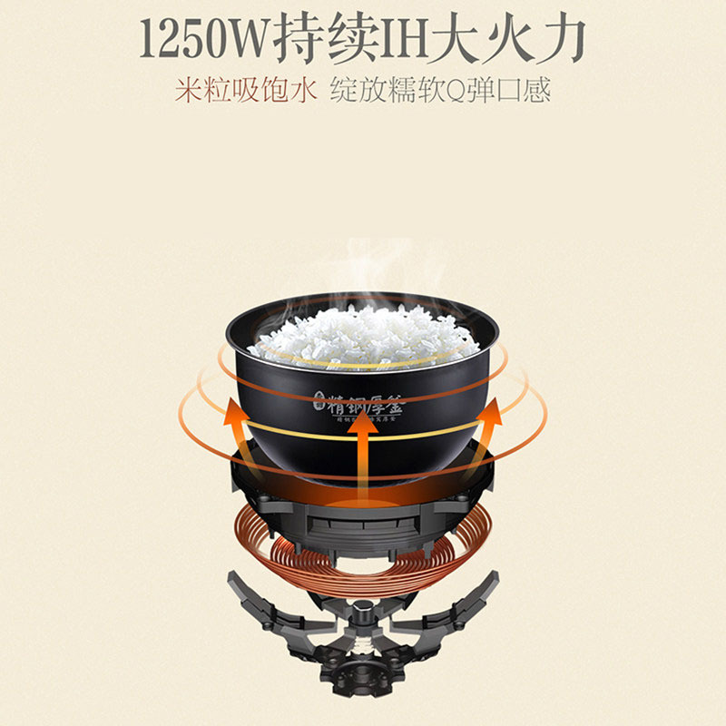 美的(Midea)WHS4099A智能家用多功能IH电饭煲4升/4L