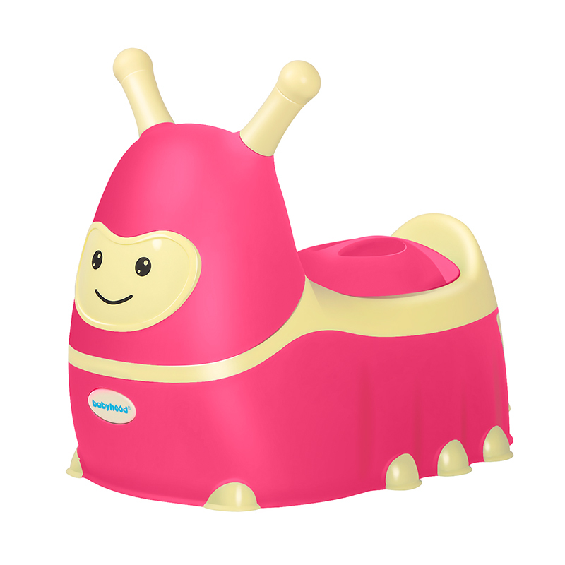 世纪宝贝（babyhood）毛毛虫坐便器 BH-111 玫红色
