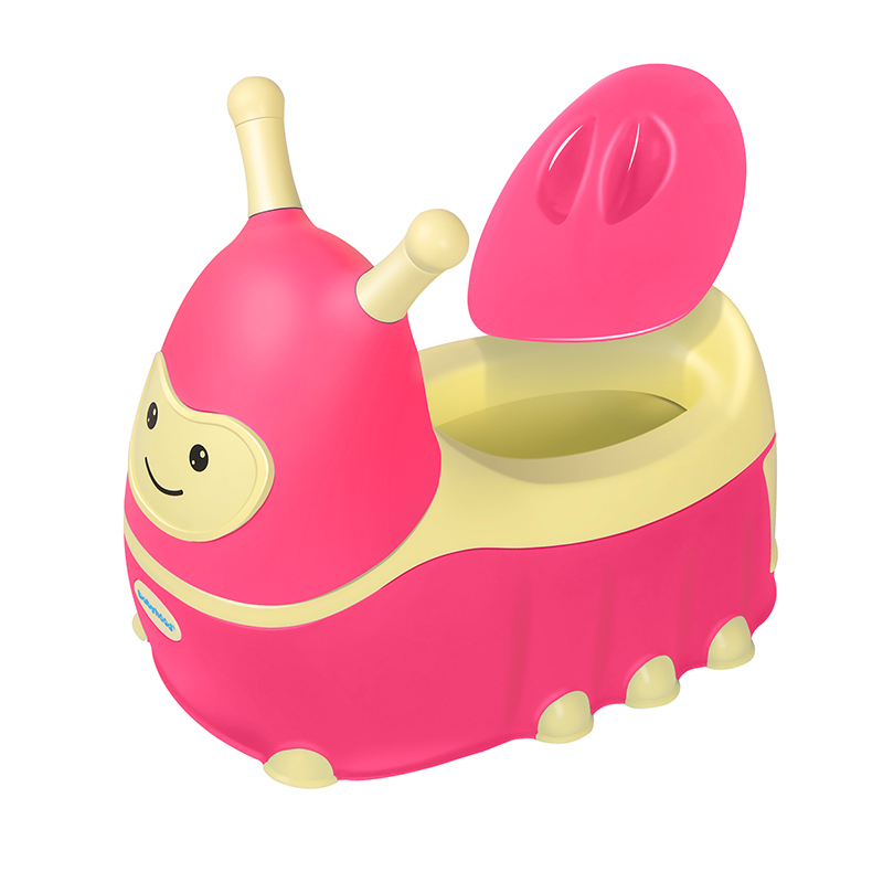 世纪宝贝（babyhood）毛毛虫坐便器 BH-111 玫红色