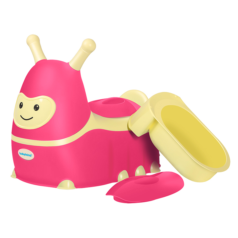 世纪宝贝（babyhood）毛毛虫坐便器 BH-111 玫红色