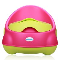世纪宝贝（babyhood）坐便器 探索者坐便器 大号多功能座便器小孩马桶便盆 大空间 两侧提手 玫红色 BH-112