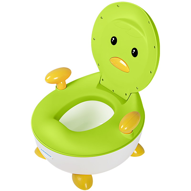世纪宝贝（babyhood）企鹅儿童坐便器男女宝宝小便盆尿壶1-3-6岁卡通小孩马桶 BH-113 绿色