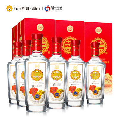 泸州老窖52度双喜酒K6整箱装500ml*6瓶浓香型白酒