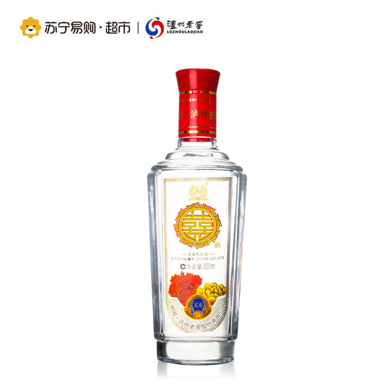 泸州老窖52度双喜酒K6整箱装500ml*6瓶浓香型白酒
