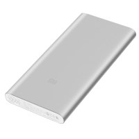 小米(MI)小米移动电源2 10000mAh 银色 PLM02ZM 充电宝 超薄迷你 便携 大容量 金属外壳