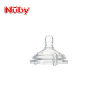 美国nuby/努比 自然乳感系列宝宝新生儿硅胶奶嘴 慢流量(单入装)