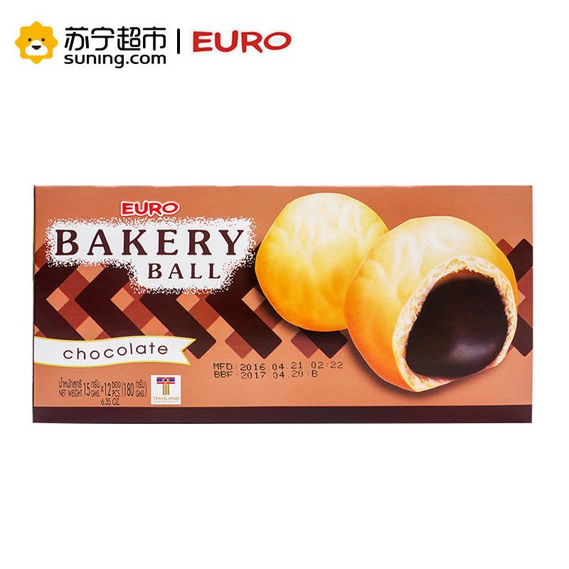 泰国进口 EURO欧乐巧克力味泡芙球180克/盒 西式糕点图片