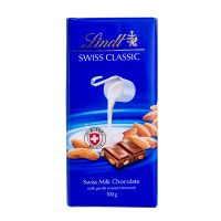 瑞士莲 经典排装-扁桃仁牛奶巧克力 100g