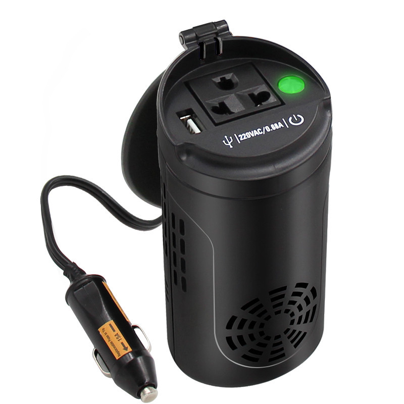 POTEK车载逆变器12v转220v 车载电源转换器150W大功率逆变器车载充电器汽车插座