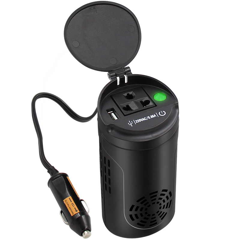 POTEK车载逆变器12v转220v 车载电源转换器150W大功率逆变器车载充电器汽车插座