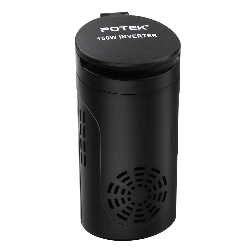 POTEK车载逆变器12v转220v 车载电源转换器150W大功率逆变器车载充电器汽车插座