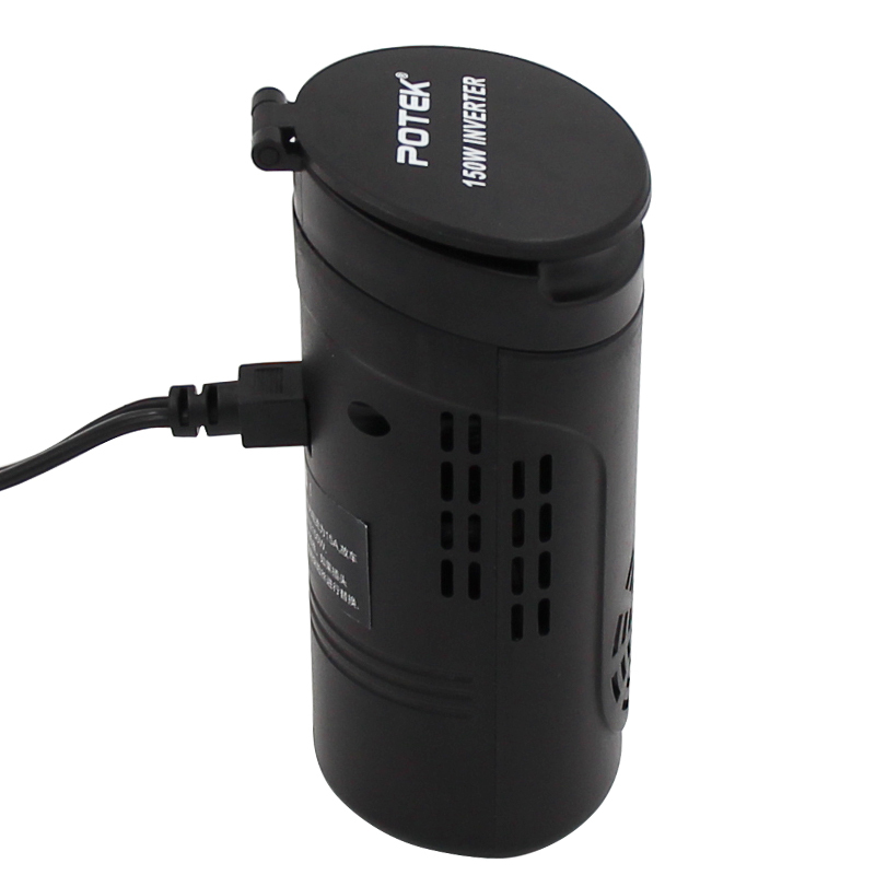 POTEK车载逆变器12v转220v 车载电源转换器150W大功率逆变器车载充电器汽车插座