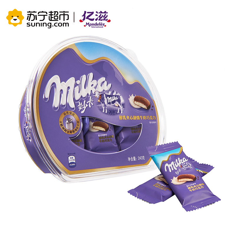 妙卡醇乳夹心融情牛奶巧克力碗装243g/碗 亿滋出品