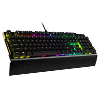 达尔优(dare-u)机械师EK815 104键幻彩RGB水流背光台式机笔记本电脑办公有线游戏机械键盘 黑色青轴