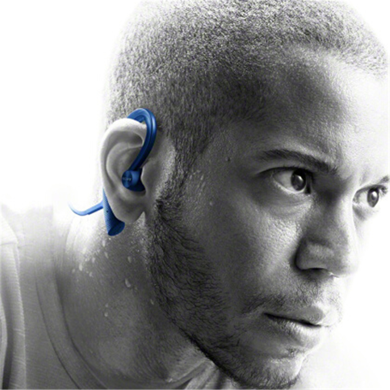 索尼(SONY)MDR-XB80BS 运动蓝牙无线耳机 (蓝色) 后挂式时尚多彩运动耳机 防水溅功能