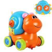 纽奇 儿童玩具益智玩具遥控车多功能 早教启智宝宝 动漫音乐电子宠物 卡通蜗牛 橙(遥控版)