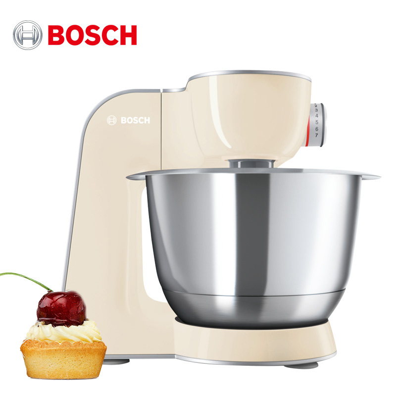 博世(BOSCH)多功能厨师机 MUMVC00VCN 和面揉面 搅拌打发 商用家用 全自动料理机(香草白)