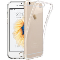ESCASE iPhone6s/6通用 手机壳 苹果手机套 透明TPU高透软壳 钢化膜 玻璃膜 高透壳膜套装