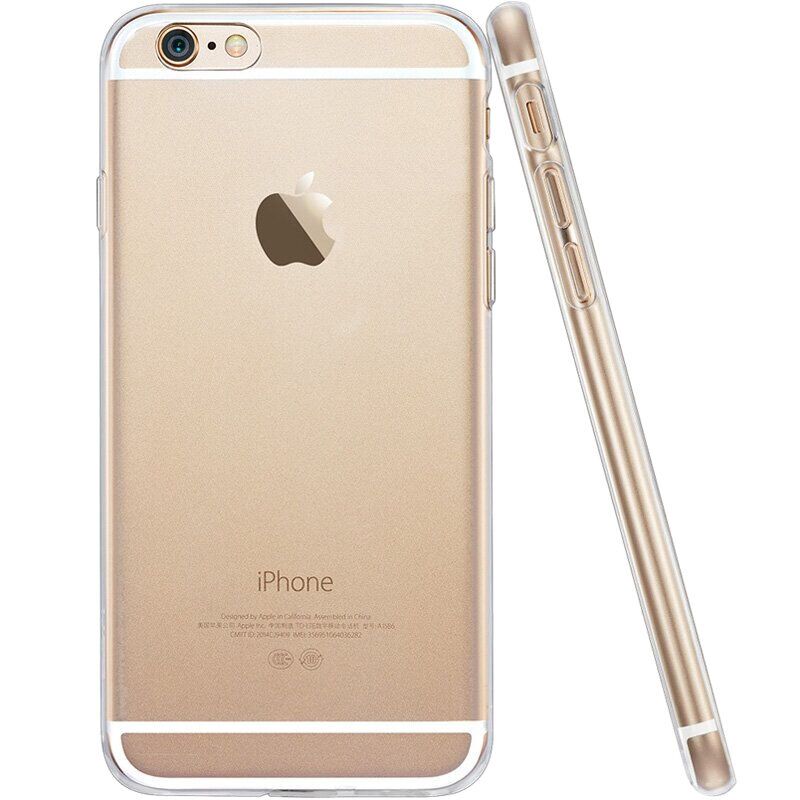 ESCASE iPhone6s/6通用 手机壳 苹果手机套 透明TPU高透软壳 钢化膜 玻璃膜 高透壳膜套装