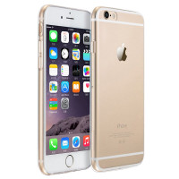 ESCASE iPhone6s plus手机壳 苹果手机套 透明TPU高透软壳 钢化膜 玻璃膜 高透壳膜套装