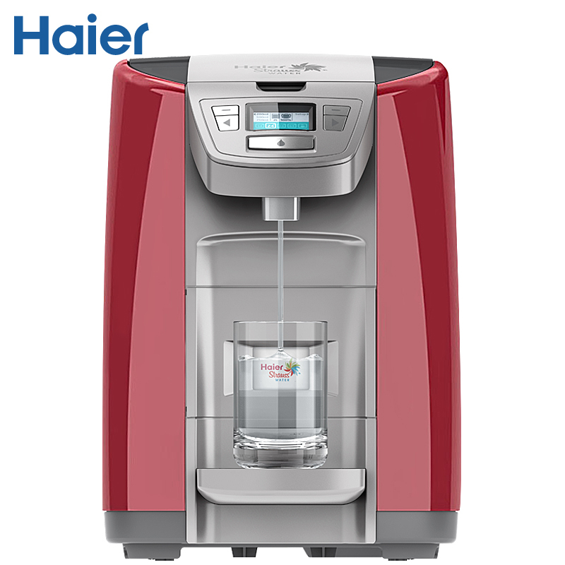 海尔(Haier)净水器 家用直饮 台式加热HSW-V5HR(N)(酒红)智饮机
