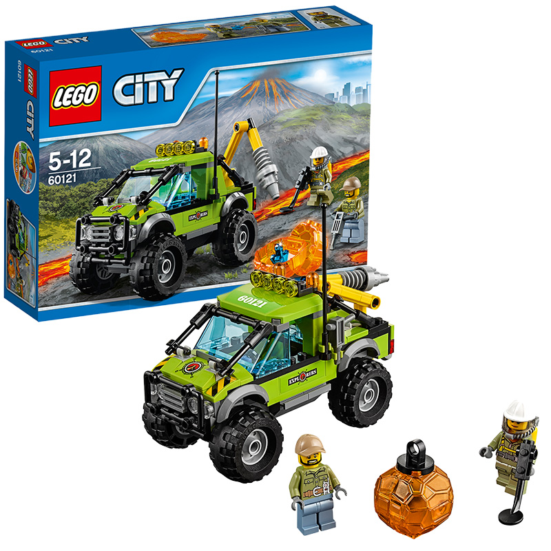 LEGO乐高CityVolcanoExplorers -城市系列火山探险车60121塑料玩具6-14岁100-200块