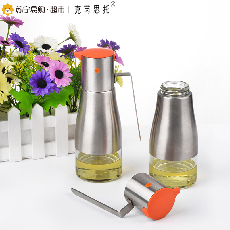 克芮思托 艾立蒙特玻璃油瓶不锈钢油壶 尚品油瓶320ml