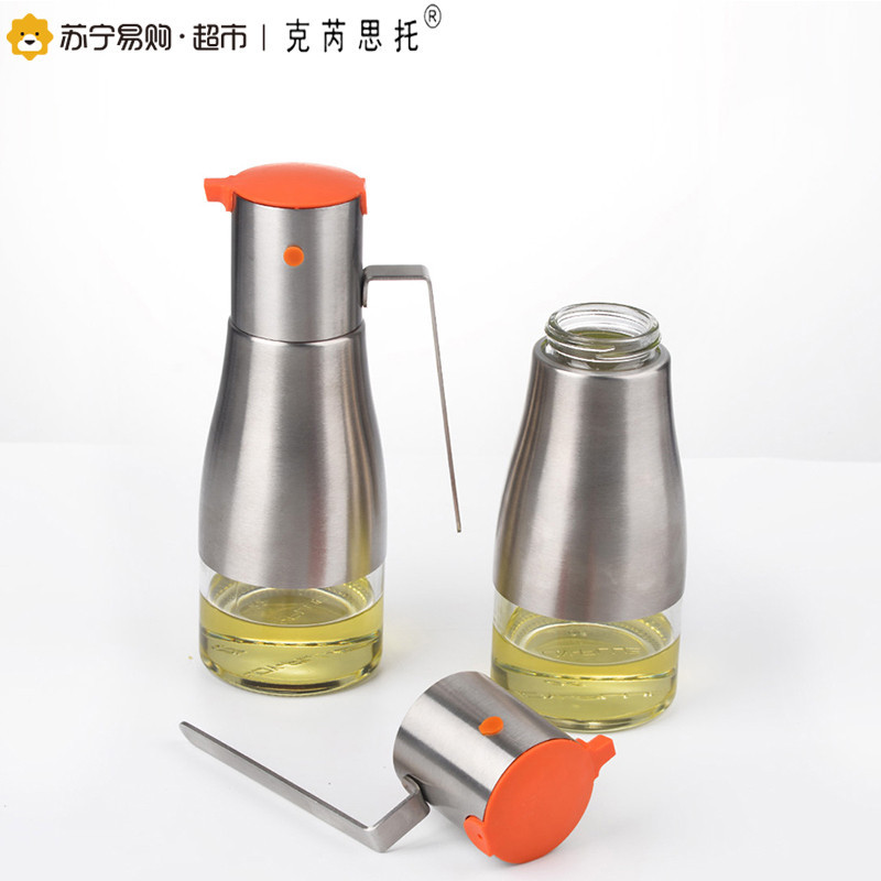 克芮思托 艾立蒙特玻璃油瓶不锈钢油壶 尚品油瓶320ml