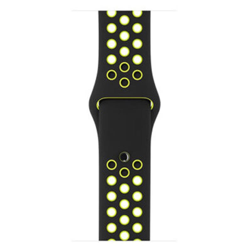 Apple Watch Sport Series 2(38毫米 深空灰色铝金属表壳 黑配荧光黄色 Nike 运动表带)图片
