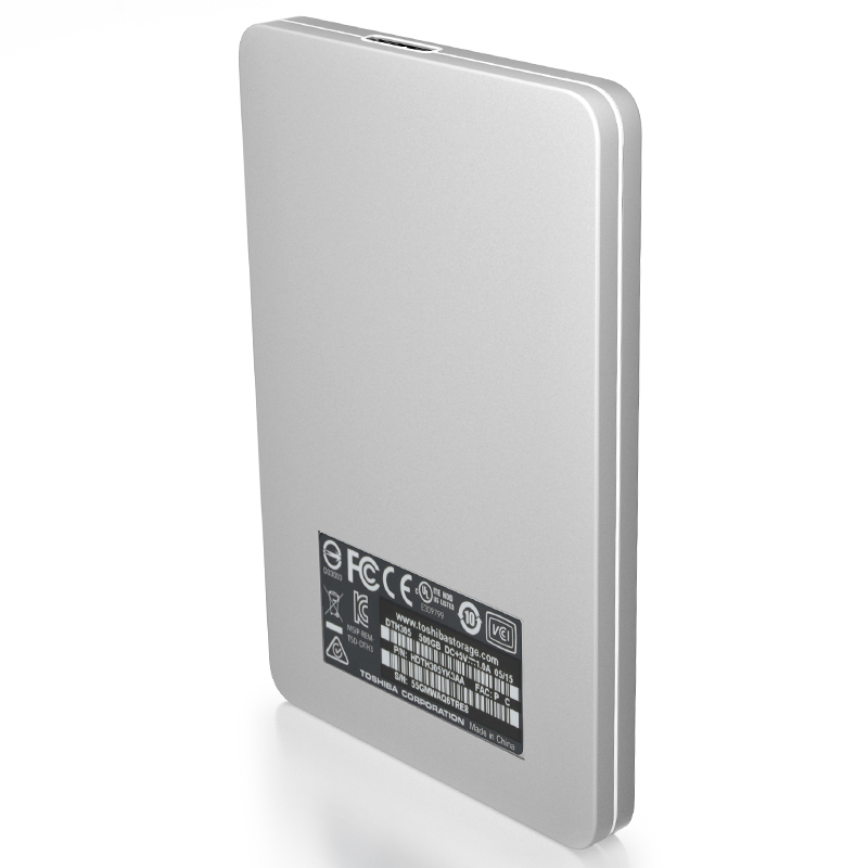 东芝(TOSHIBA) Alumy系列 2TB 2.5英寸 USB3.0 移动硬盘 尊贵银