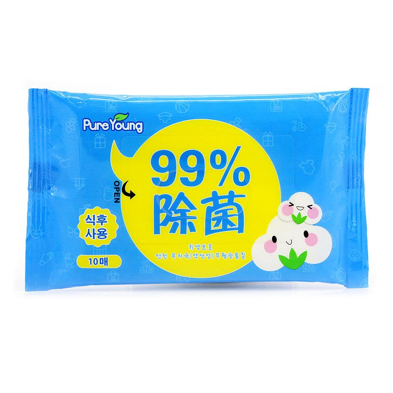飘漾(Pureyoung)婴幼儿湿巾 10片便携装 99%除菌型图片