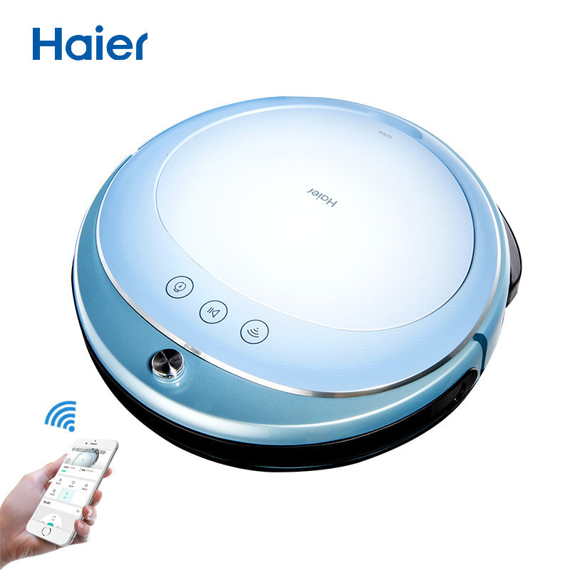 海尔(Haier)月光宝盒扫地机器人J3500 WIFI智控 超薄 弓字型规划 自动清扫 扫拖一体0.6升尘盒 扫地机