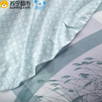 暖舒舒家纺 天丝麻四件套 春秋款床单被套 简约舒适风 夏日摩卡 床上四件套1.5-1.8米床