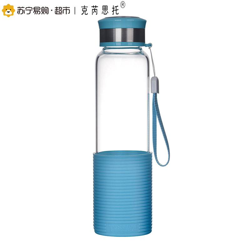 克芮思托 心宜运动水杯330ml 耐热玻璃杯便携创意运动水杯可爱随手杯