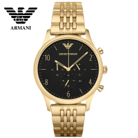 阿玛尼(ARMANI)手表 多功能潮流时尚商务精钢三眼日历计时石英男士手表AR1893