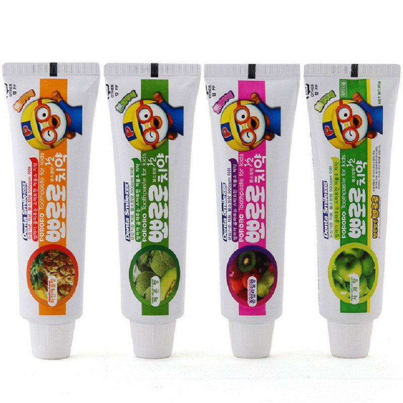 韩国进口PORORO宝露露儿童牙膏90g*1(苹果味)