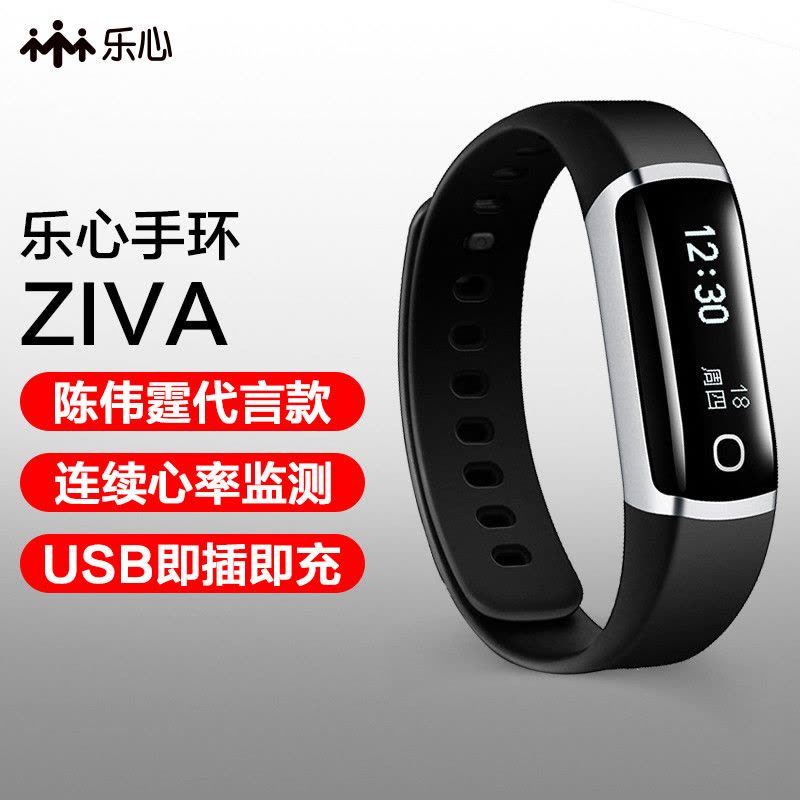 乐心(LIFESENSE)ZIVA智能手环 运动手环 触控OLED 心率手环 睡眠监测 USB快速充电 深空灰图片