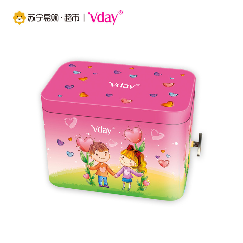 Vday(唯典)牛奶味牛轧糖160g手工制作糖果零食喜糖音乐盒