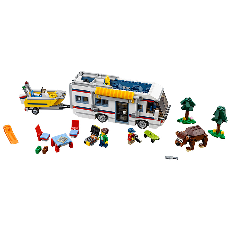 LEGO 乐高- 创意三合一系列 Creator度假露营车LEGC31052 塑料积木8-10岁200块以上