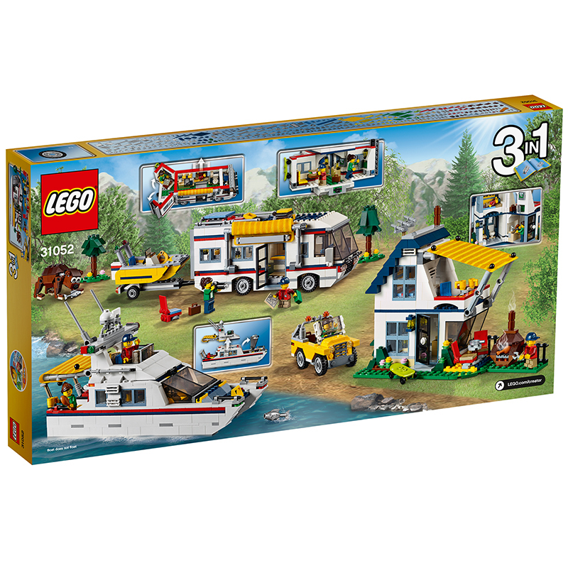LEGO 乐高- 创意三合一系列 Creator度假露营车LEGC31052 塑料积木8-10岁200块以上