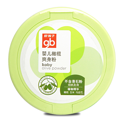 好孩子(gb)婴儿橄榄爽身粉100g送40g V4104