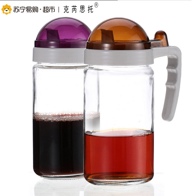 克芮思托 鲜宝油壶580ml 耐热玻璃油壶酱油醋瓶调和油色拉油瓶麻油香油防漏油壶