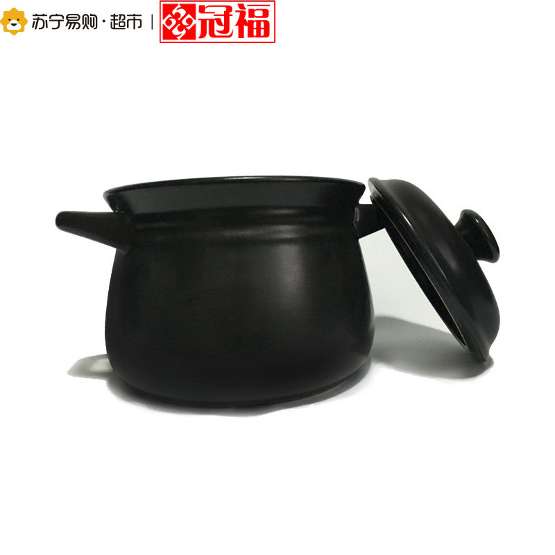 [苏宁超市]福康 铂锐斯3003B -2.8L 砂锅炖锅 陶瓷 煲汤 明火 耐高温汤煲