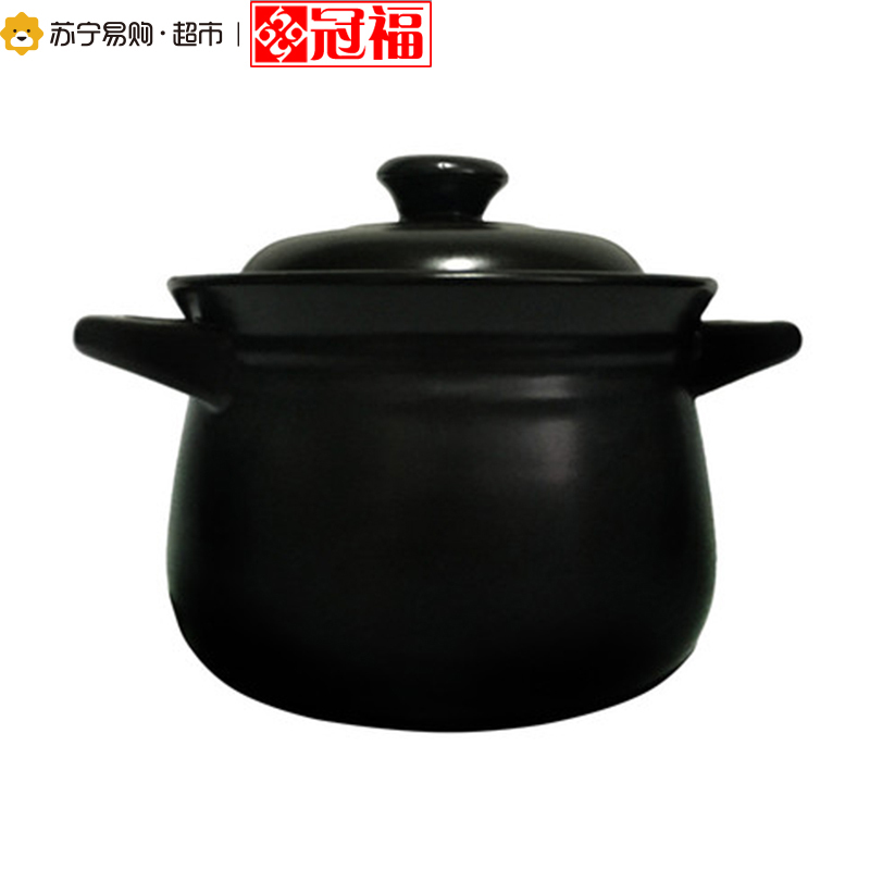 [苏宁超市]福康 铂锐斯3003B -2.8L 砂锅炖锅 陶瓷 煲汤 明火 耐高温汤煲