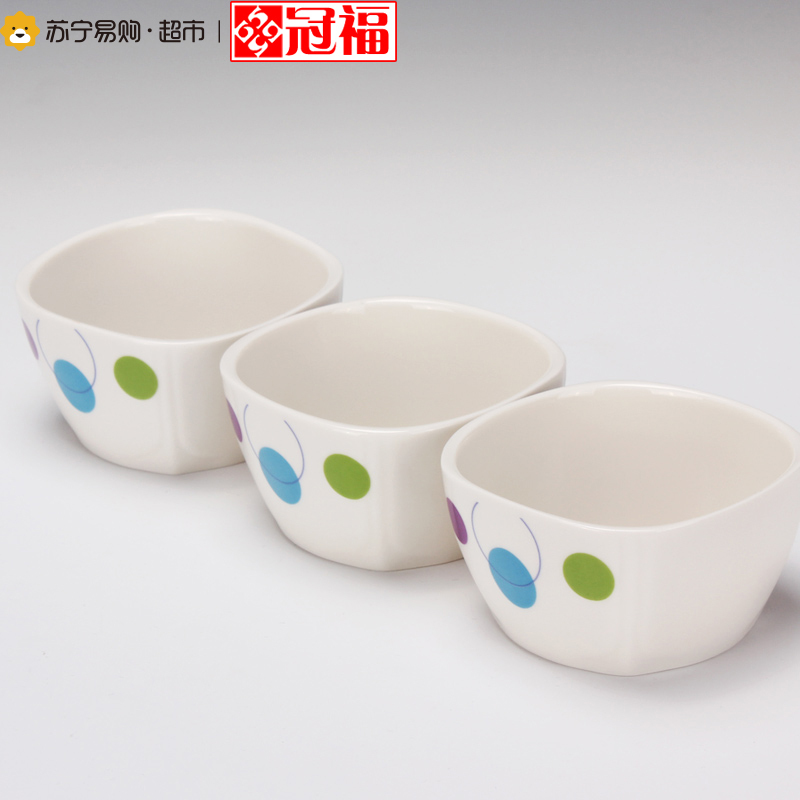 冠福 团圆16头碗碟餐具瓷器创意家用中式饭碗菜盘套装