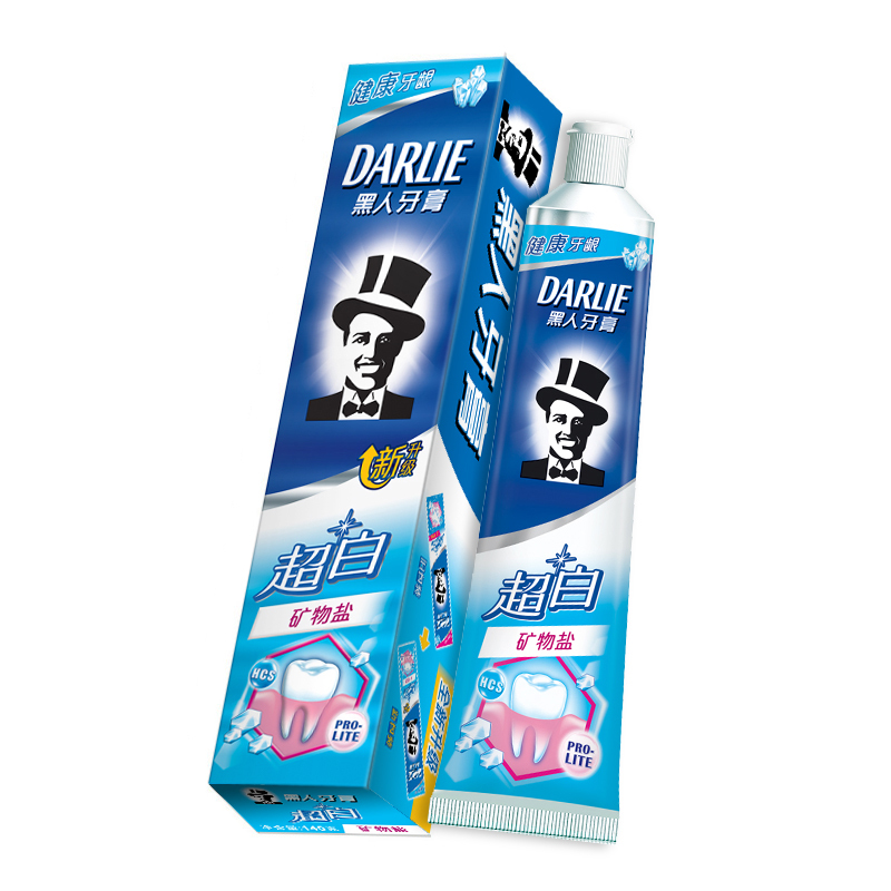 黑人(DARLIE) 超白 牙膏 140g(矿物盐)(整箱购)