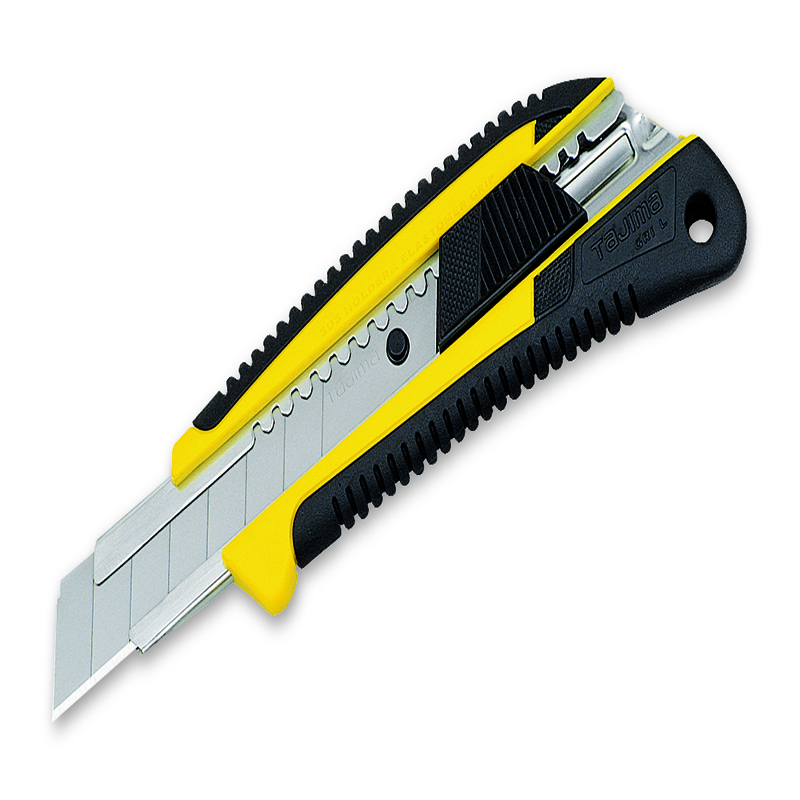 田岛中型双色手柄美工刀18mmx100mm自动锁定lc560b