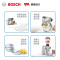 博世(BOSCH)多功能厨师机 MUMX25TLCN 和面揉面 搅拌打发 商用家用 全自动料理机(沙丁银)