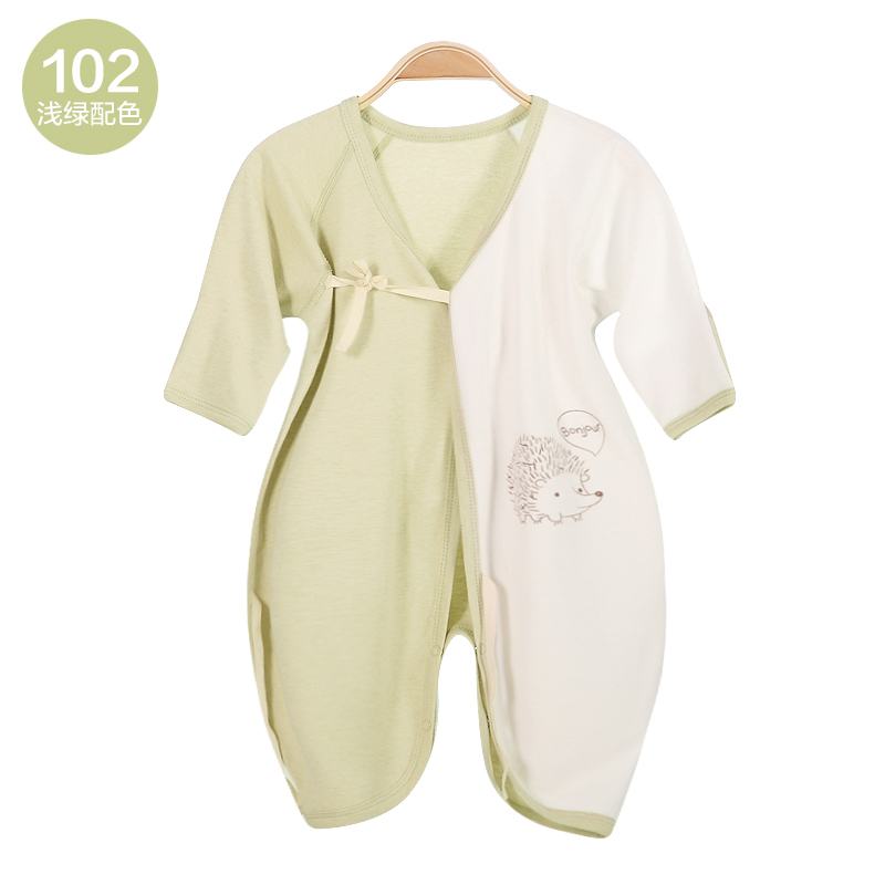 欧淘有机棉秋款无骨缝制印花款系带蝴蝶衣