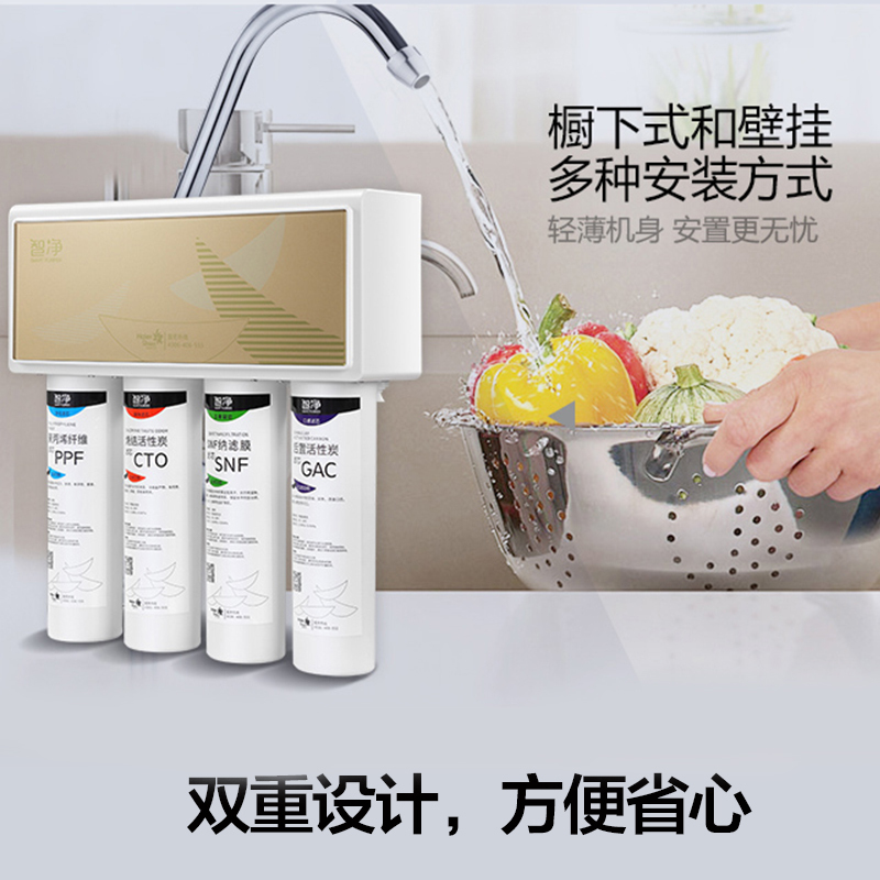 海尔(Haier)净水器 家用直饮 100G大通量 可壁挂纳滤反渗透纯水机(高净版)